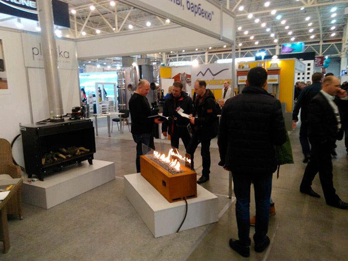 Газовые камины Planika эксклюзивно в Украине на выставке InterBuildExpo 2018, купить биокамин в Киеве