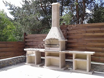 камин Премьер с бетонным дымоходом